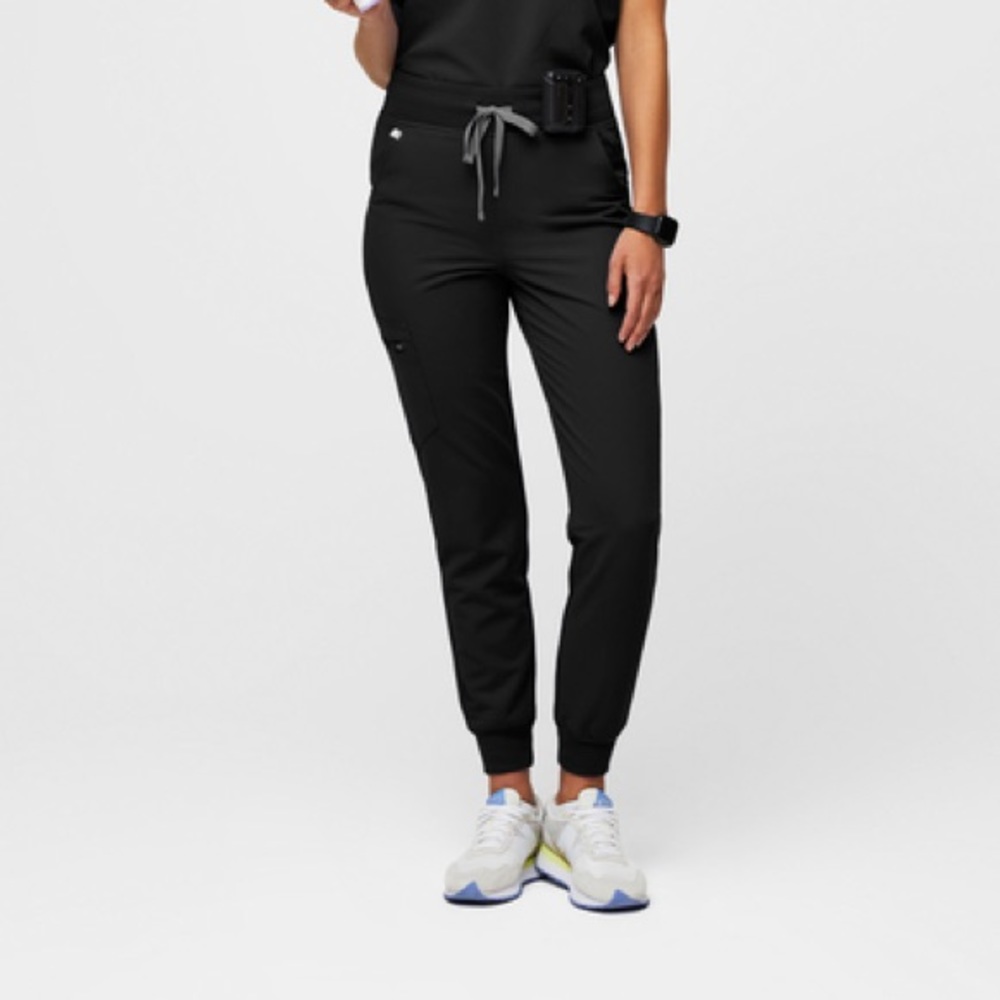FIGS Zamora Jogger Scrub Pants Navy Blue Elastic Waist Drawstring